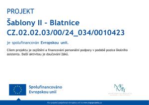 Šablony II